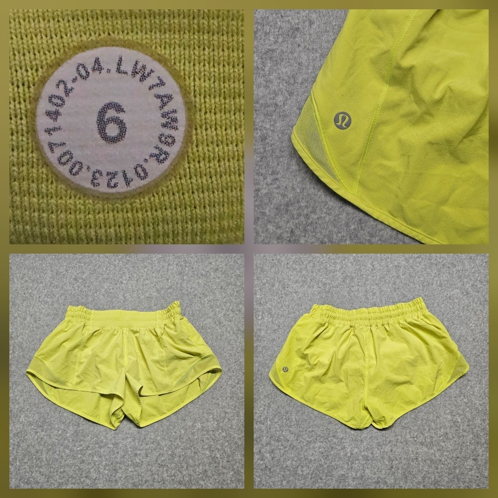 Lululemon Hotty Hot ll Highlight Yellow Shorts 2.5" Size 6